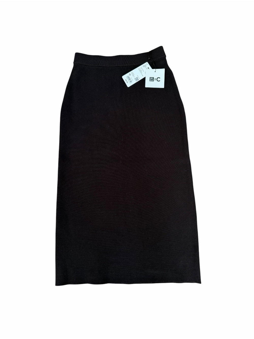 UNIQLO : C Milano Ribbed Skirt Dark Brown NWT